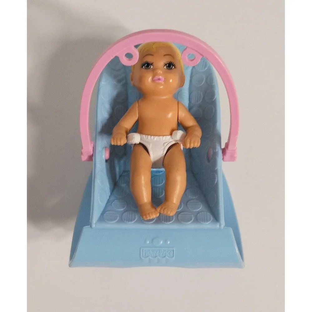 Fisher-Price Doll's House, Baby In Rocking Chair Bouncer Seat, Nursery‎ Baby